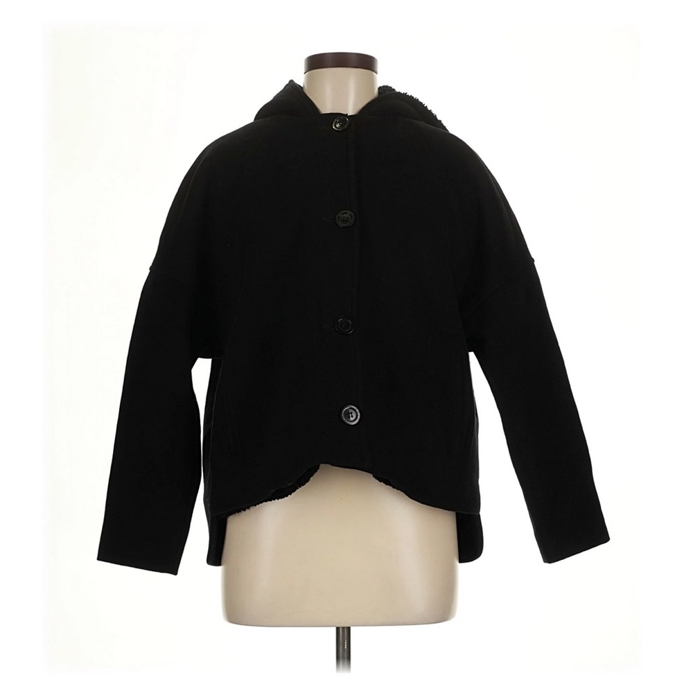 Ekjo Paris Black Virgin Wool and Mohair Coat